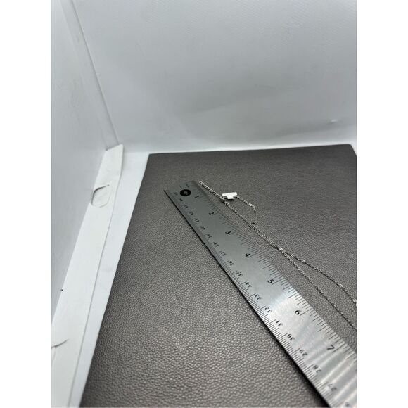 Real Simple Jewelry Blue Sapphire Rhodium Plated Silver Heart Pendant Chain - Picture 5 of 5